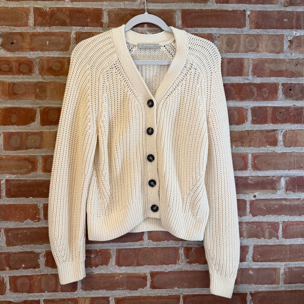 Everlane Cotton Fisherman Cardigan